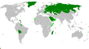 Zaļā krāsā - valstis, kurās nav progresīvā IIN. Fragments no I. Brīvera prezentācijas. 