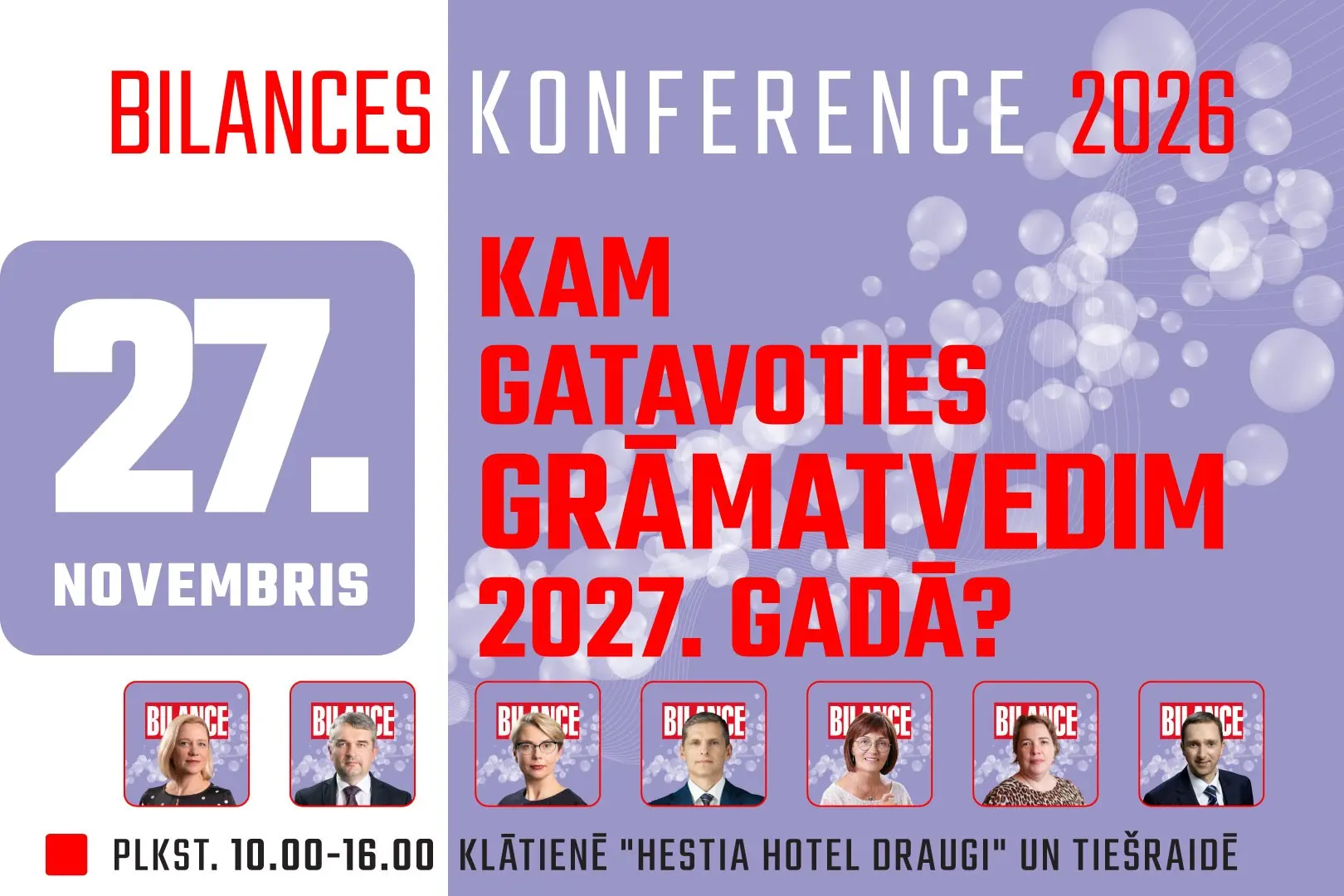 Bilances Konference 2026 "Kam gatavoties grāmatvedim 2027. gadā?"