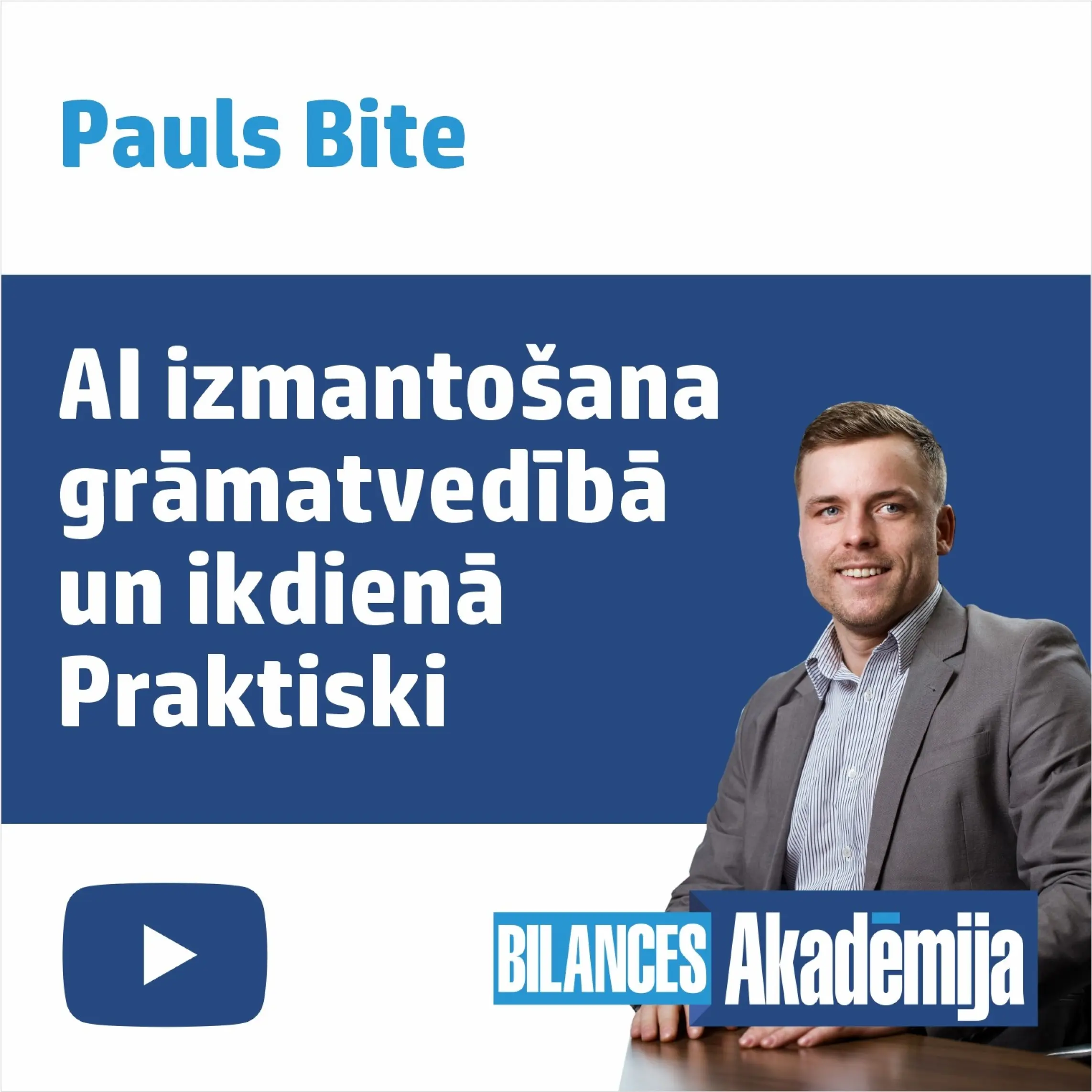 AI izmantošana grāmatvedībā un ikdienā. Praktiski. E-semināra videoieraksts 