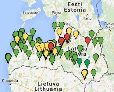 Būvniecības valsts kontroles birojs izveidojis pārbaudīto publisko ēku digitālo karti
