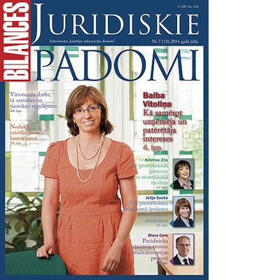 Žurnāla Bilances Juridiskie Padomi jūlija numurā lasiet