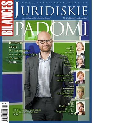 Žurnāla BILANCES JURIDISKIE PADOMI oktobra numurā lasiet