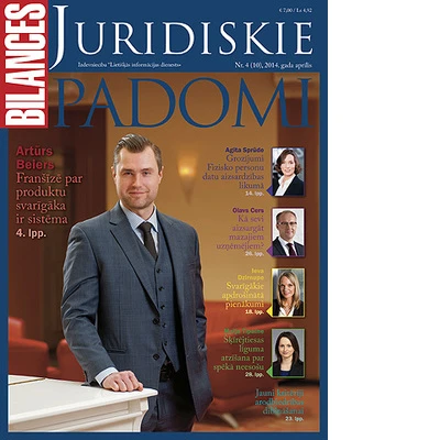 Žurnāla BILANCES JURIDISKIE PADOMI aprīļa numurā lasiet