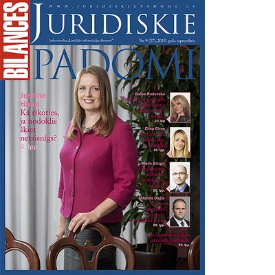Žurnāla BILANCES JURIDISKIE PADOMI septembra numurā lasiet