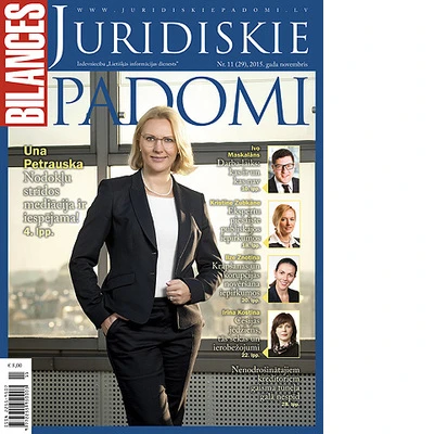 Žurnāla BILANCES JURIDISKIE PADOMI novembra numurā lasiet