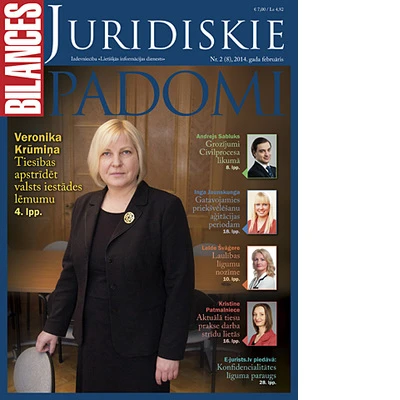 Žurnāla BILANCES JURIDISKIE PADOMI februāra numurā lasiet