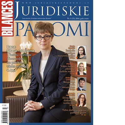 Žurnāla BILANCES JURIDISKIE PADOMI marta numurā lasiet