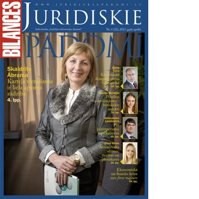 Žurnāla BILANCES JURIDISKIE PADOMI aprīļa numurā lasiet