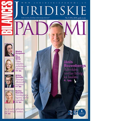 BILANCES JURIDISKIE PADOMI maija numurā lasiet