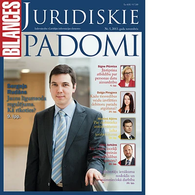 Žurnāla BILANCES JURIDISKIE PADOMI novembra numurā lasiet