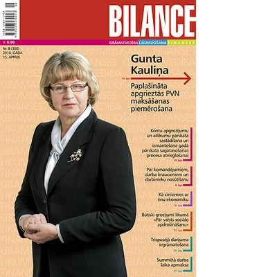Žurnāla BILANCE aprīļa otrajā numurā lasiet