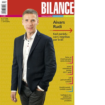 Žurnāla BILANCE septembra pirmajā numurā lasiet
