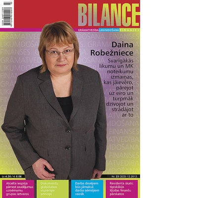 Žurnāla BILANCE decembra pirmajā numurā lasiet