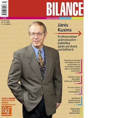 Žurnāla BILANCE oktobra otrajā numurā lasiet: