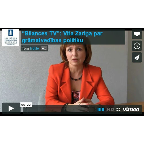 Bilances TV: Kāpēc uzņēmumam ir svarīgi izveidot grāmatvedības politiku? (VIDEO)