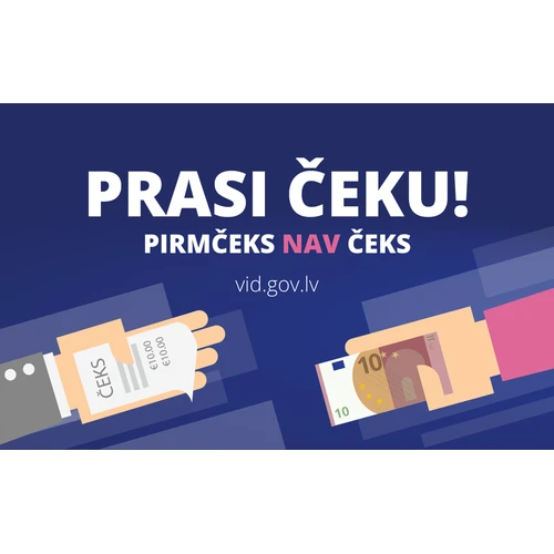 VID un Latvijas Viesnīcu un restorānu asociācija uzsākuši kopīgu akciju "Prasi čeku!"