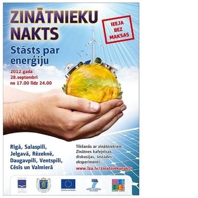 Šovakar Zinātnieku nakts 2012 ietvaros stāstīs par enerģiju un tās izpausmes veidiem