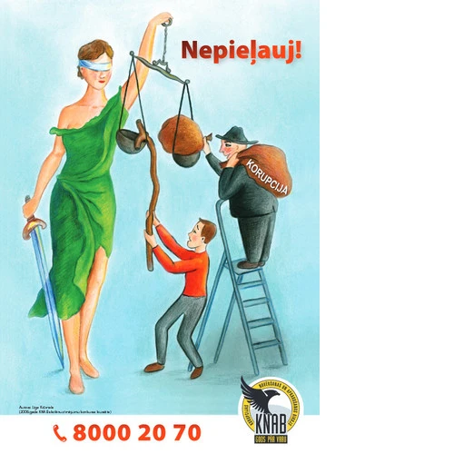 KNAB sācis sociālo kampaņu pret koruptīviem darījumiem - "Nepieļauj!"