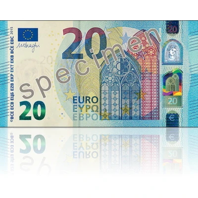 Latvijas Banka komentē šodien apgrozībā nonākušo Eiropas sērijas 20 eiro banknoti
