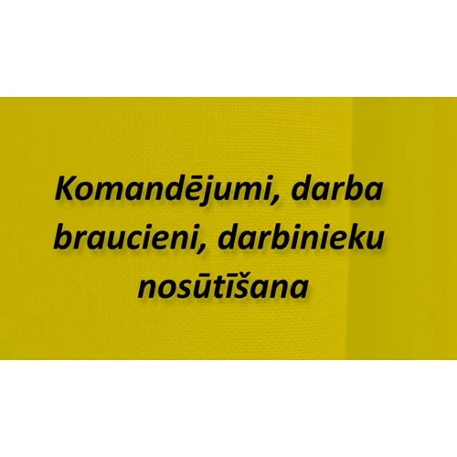 Par komandējuma dienas naudas summas noteikšanu