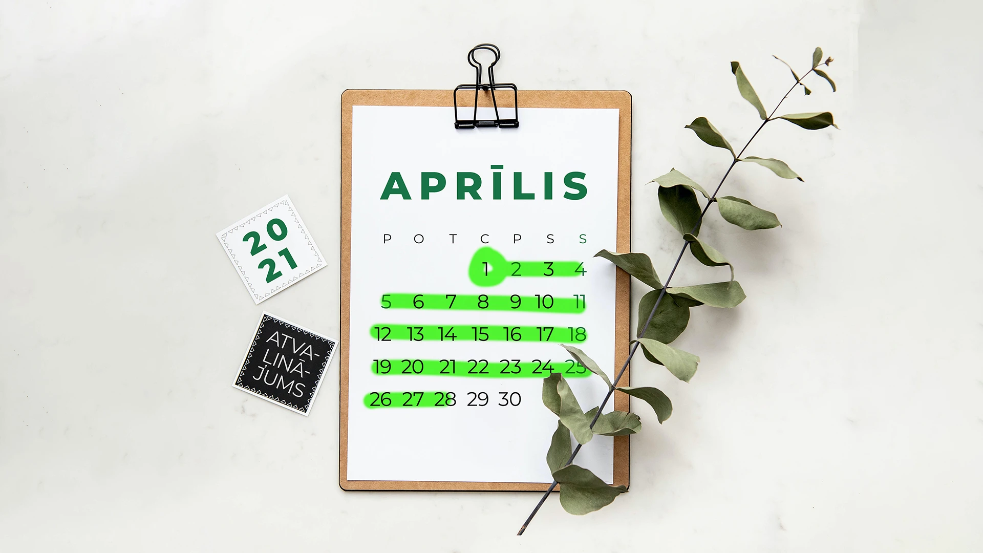 Atvaļinājuma kalendāra dienas