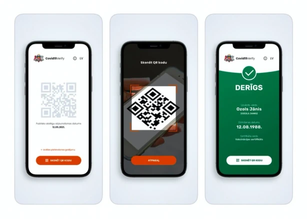 Pieejama aplikācija digitālo Covid-19 sertifikātu pārbaudei