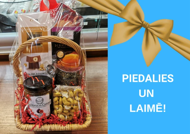 Aizpildi aptauju un laimē grozu ar dažādiem gardumiem!