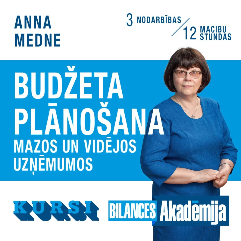 Kursi “Budžeta plānošana mazos un vidējos uzņēmumos” interneta tiešraidē (27.10.2022.-10.11.2022.)