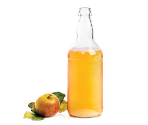 Bottle Of Cider With Apples