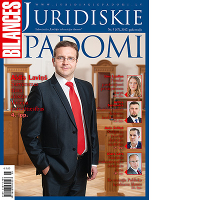BILANCES JURIDISKIE PADOMI maija numurā lasiet