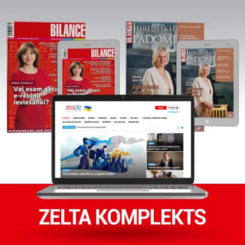 BILANCES ZELTA KOMPLEKTS fotoattēls