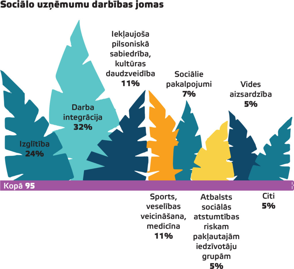 Sociālo uzņēmumu darbības jomas