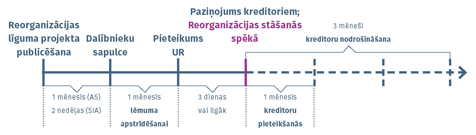 Vizuāla shēma kreditoru aizsardzības procesam