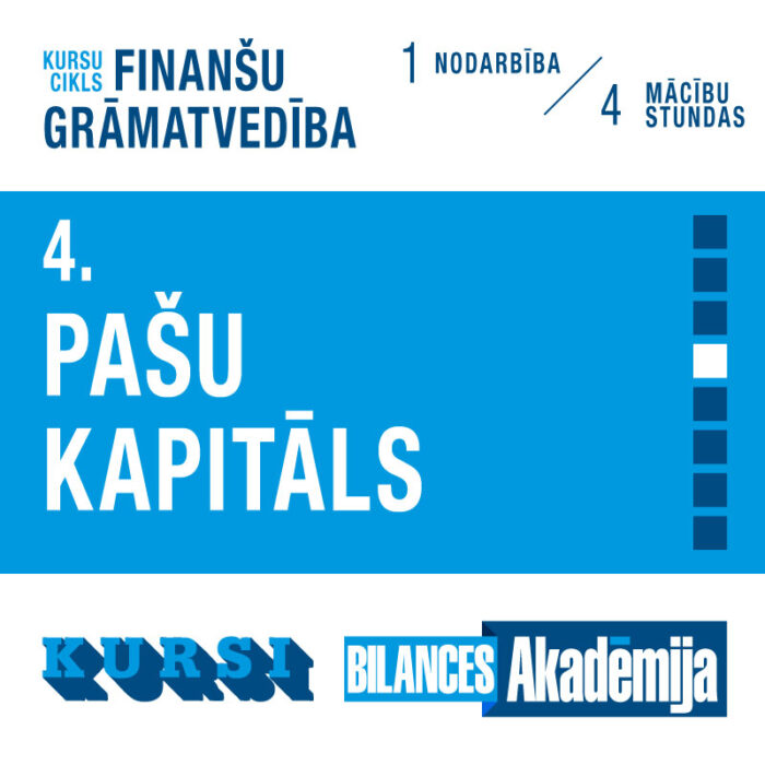 Kursi “Finanšu grāmatvedība: Pašu kapitāls” (25.01.2024.)